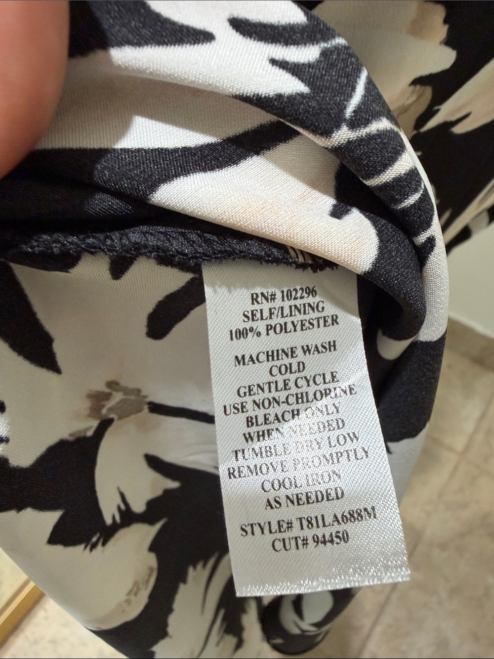 connected apparel Black Maxi Slip Dress with Cream Floral Print - Picture 6 of 8